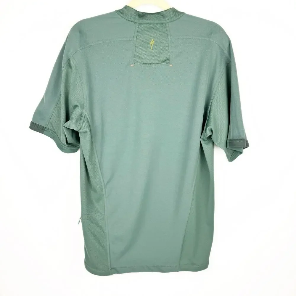 Specialized Low-Key Jersey Sage Green Short‎ Sleeve Outdoors Trail Top Sz Medium